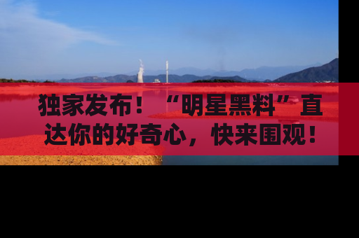 独家发布！“明星黑料”直达你的好奇心，快来围观！