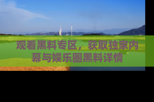 观看黑料专区，获取独家内幕与娱乐圈黑料详情