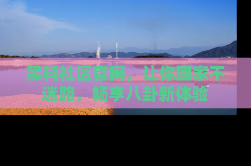 黑料社区官网，让你回家不迷路，畅享八卦新体验