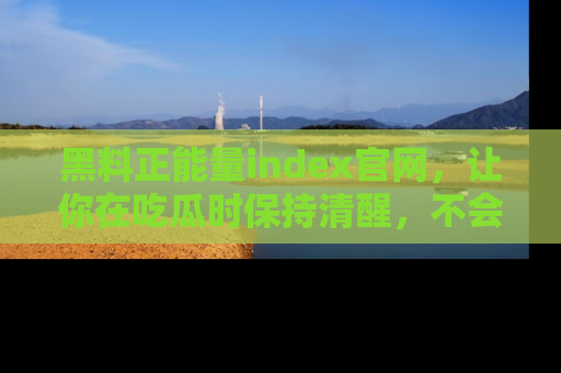 黑料正能量index官网，让你在吃瓜时保持清醒，不会轻易迷路