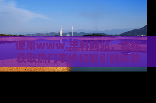 使用www.黑料网站,轻松获取热门事件和吸引眼球的黑料