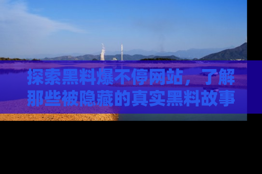 探索黑料爆不停网站，了解那些被隐藏的真实黑料故事