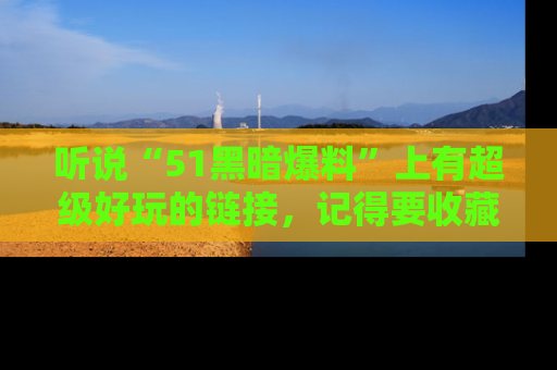 听说“51黑暗爆料”上有超级好玩的链接，记得要收藏哦！