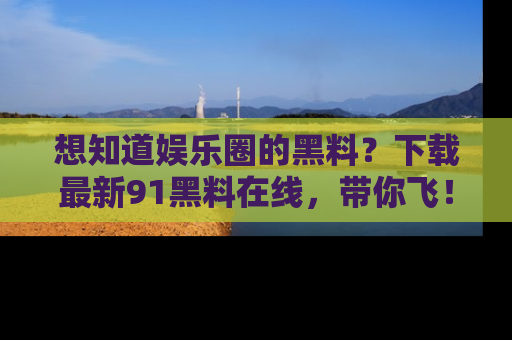 想知道娱乐圈的黑料？下载最新91黑料在线，带你飞！