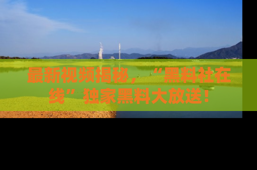 最新视频揭秘，“黑料社在线”独家黑料大放送！